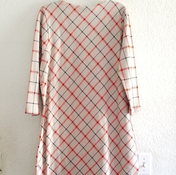 Harris Wharf London Plaid Midi Dress Size IT 46 Beige Cream - Picture 4 of 11